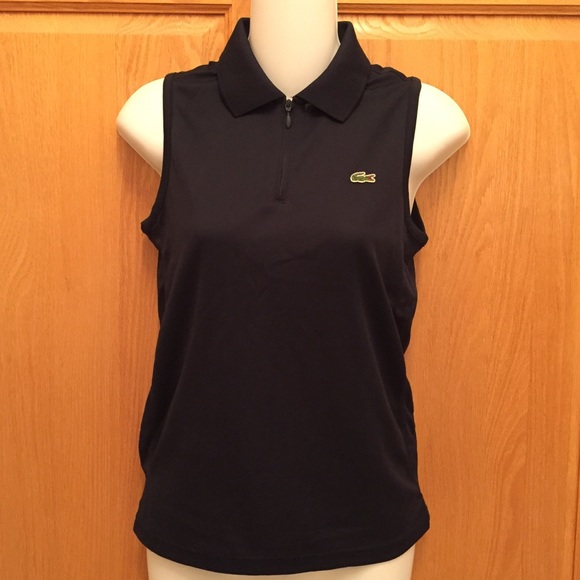 NEW Lacoste Blk Navy Polo Devanlay Tank Top 36 S 4 - Picture 4 of 16
